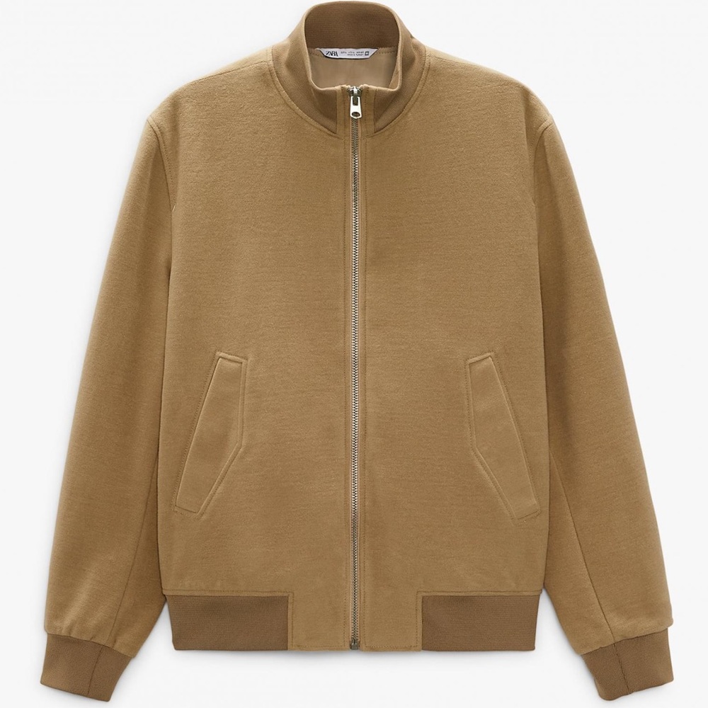Zara Brushed Cotton Bomber Jacket